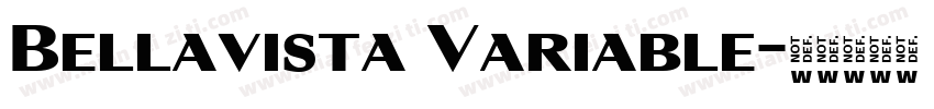 Bellavista Variable字体转换